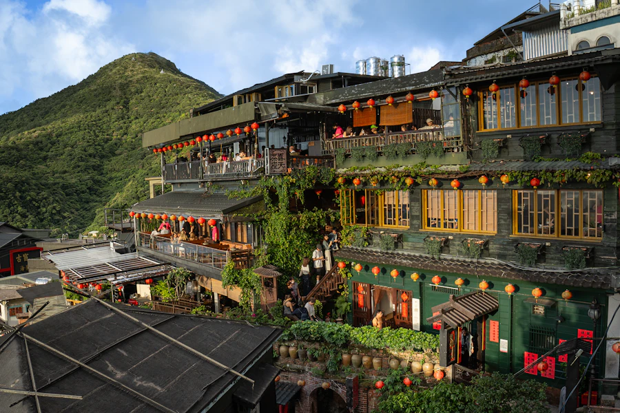 A teahouse street near Taipei